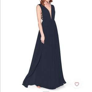 AZAZIE BLANE NAVY BRIDESMAID DRESS